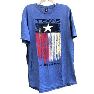 NWT Texas Lone Star State Unisex Tee in Blue - XL